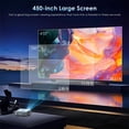 thumbnail image 7 of Hewcham Bluetooth Projector with WiFi, Auto Keystone, Electric Focus, 450-Inch Full HD Multimedia, Gray, 7 of 7