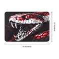 thumbnail image 3 of Salouo Fierce Red Viper Graphic Art Pattern Outdoor Indoor Sturdy Doormats 16’’×24’’, Anti Fatigue Soft Flannel Thick Door Mat,Non-Slip Rectangle Rug Cushion, 3 of 7