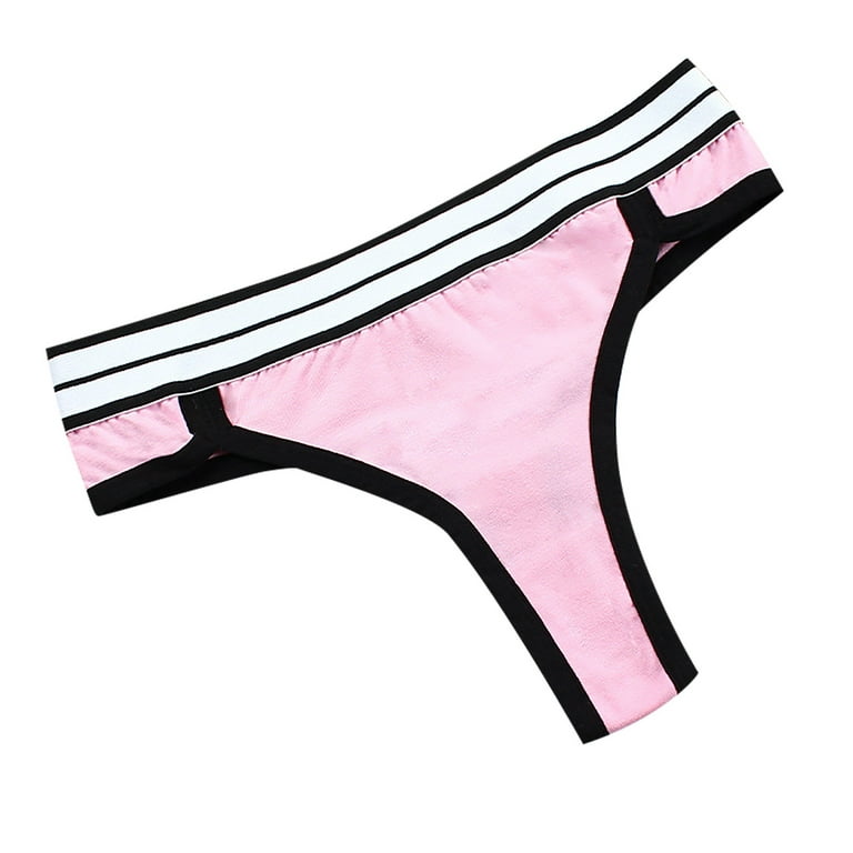 DNDKILG Women's Striped Low Rise Panties Invisible Underwear