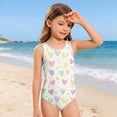 thumbnail image 2 of Grblisyd Girls One Piece Swimsuits Cute Cartoon Crew Neck Swimwear Athletic Bathing Suit 2-13Y, 2 of 6