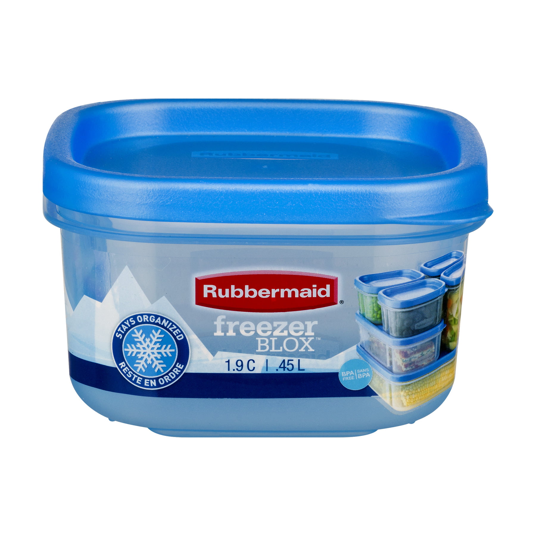 Rubbermaid Freezer Blox 1 9 Cup Storage Container Walmart Com