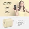thumbnail image 5 of Liquipel Powertek Denim Dual USB-A / USB-C Wall Charger - Cream, 5 of 7