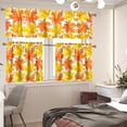 thumbnail image 3 of Thanksgiving Maple Leave Kitchen Curtains and Valances 3 Piece Set,Valance Curtains for Kitchen Windows Halloween Kitchen Curtains Tiers and Valances for Cafe Living Room Window Decor, 3 of 5