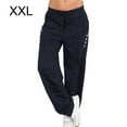 thumbnail image 1 of Qarigey Pantalones Pantalones deportivos sueltos Pierna recta Pantalones deportivos sueltos Pantalones de chándal casuales para mujer Prendas para la parte inferior del cuerpo azul oscuro XXL, 1 of 6