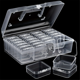 thumbnail image 3 of Caja organizadora de cuentas con asa, 24 cajas de plástico rectangulares para almacenamiento, mini cajas transparentes para almacenar cuentas, 3 of 7