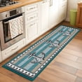 thumbnail image 2 of Blue Beige Anchor 2'x6' Runner Rugs for Hallway Kitchen Bedside Non Slip Washable, Nautical Summer Beach Coastal Ocean Entryway Rug Runners with Rubber Backing, Long Carpet Runner for Laundry Room, 2 of 8