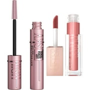 Maybelline Lash Sensational Sky High Mascara + Lifter Lip Gloss Set, Blackest Black