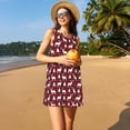 thumbnail image 3 of Xecao Robes de Noël et Nouvel An pour Femmes Robes d'Été Décontractées Robes de Plage Sans Manches Robe Évasée avec Poches, 3 of 7