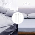 thumbnail image 5 of Accesorios de Ropa de Cama Tensor de sábanas Ajustable Correa elástica para sábanas, para sábanas, sofás, Fundas de Planchado de 60 a 200, Blanco de 8, 5 of 5