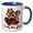 Blue/White, variant on 3drose, Nutty for You Valentine Squirrel with Heart Chocolates, 11oz Two-tone Blue Mug