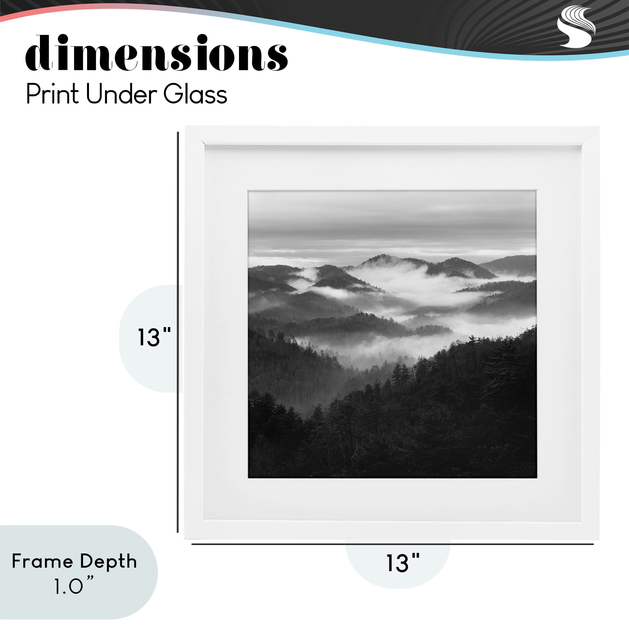 Stupell Industries Smoky Mountains Forest White Framed Print Under Glass, design by Nicholas Bell