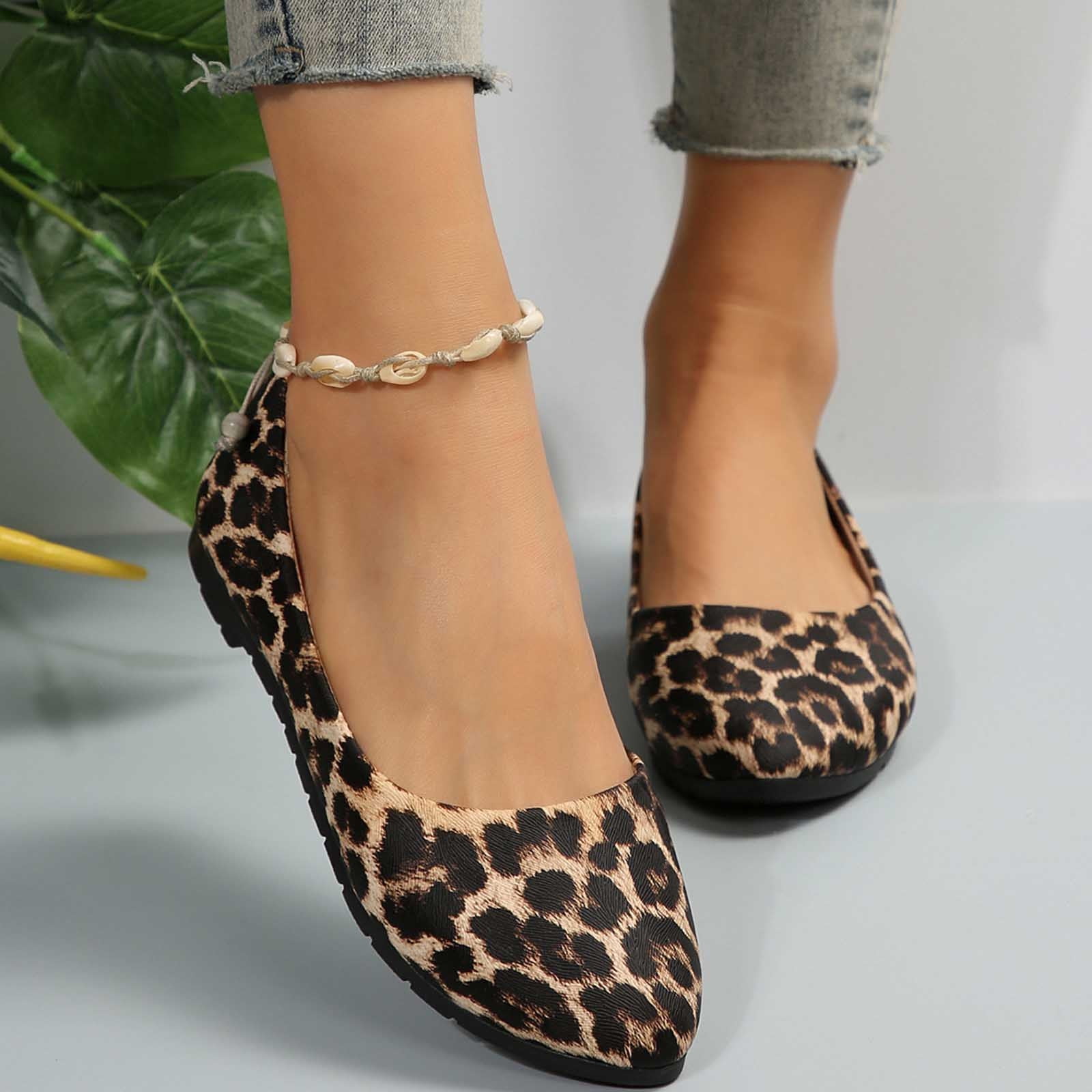 Giraffe print flats deals