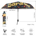 thumbnail image 3 of FORMRS Travel Umbrella Folding Auto Open Close Windproof Rain UV Protection, Black Sardines Pattern, 3 of 8