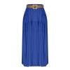 thumbnail image 7 of Gamivast Womens Maxi Skirt Linen Elastic High Waist Belted Long Skirt Solid Color Pockets Casual Skirt A-Line Flowy Summer Beach Vacation Daily Wear, 7 of 7