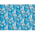 thumbnail image 2 of Zelouf Retro Rose On Cdc  , Sewing, DIY, Crafts Fabric by the Yard, 497 Blue/black, 1 Yard, 2 of 2