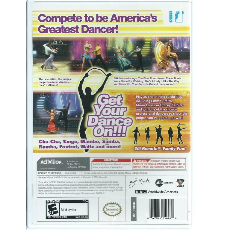 Dancing With The Stars Nintendo Wii