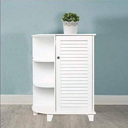 Floor Cabinet with Side Shelves 3 Tier Bathroom Cabinets ...