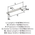 thumbnail image 5 of Amerock Balon 5-1/16 inch (128mm) Center-to-Center Satin Nickel Cabinet Pull, 5 of 6
