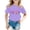 Purple, variant on Back To School Shirt Girls Fashion Cute O Neck Short Sleeve 1st 2st 3st Grade Hello Summer First Grade Back To School T-Shirt