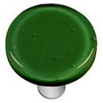 thumbnail image 1 of Bouton de Cabinet Rond en Verre Vert Forêt Foncé - Poteau en Aluminium, 1 of 1