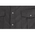 thumbnail image 3 of Men’s Casual Western Pearl Snap Button Down Short Sleeve Cowboy Dress Shirt (Dark Gray #1, XL), 3 of 3