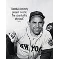 thumbnail image 2 of ArtsyQuotes 15x18 White Modern Wood Framed Museum Art Print Titled - Yogi Berra Quote: Ninety Percent Mental, 2 of 4
