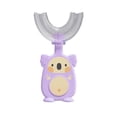 thumbnail image 1 of Bearachild Cepillo de Manual de silicona en forma de U para niños, boca entera, bebé de doble cara con boca dental, cabezal de cepillo Suministros de limpieza para el hogar púrpura L Bearachild HA009121-06, 1 of 6