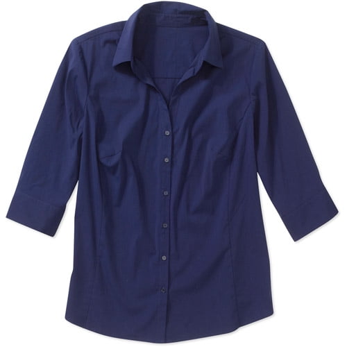 3/4 Sleeve Woven Blouse