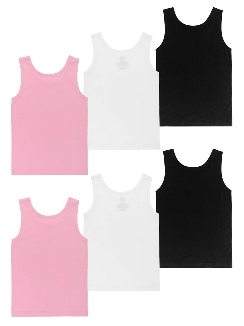 Wonder Nation Toddler Girl's Cotton Tank Tops 6-Pack Sizes 2T-3T