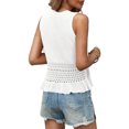 thumbnail image 3 of Women Short Sweater Vest Sleeveless Summer Bohemian Knitted Waistcoat, 3 of 5