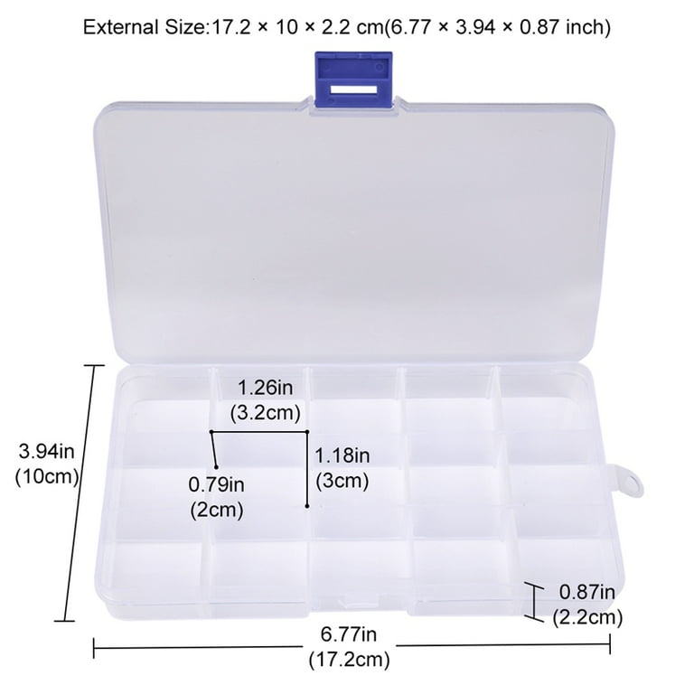 4sets 112 Grids Clear Small Parts Storage Box Beads Container