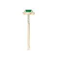 thumbnail image 3 of Angara Natural 0.45 Ct. Emerald with Diamond Halo Ring in 14K Yellow Gold for Women (Ring Size: 11.5), 3 of 9