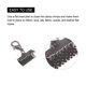 thumbnail image 5 of 10 Juegos de Cinta Crimpado Unique Bargains Abrazadera Extremos con Langosta Garra Cierres y Cadena 13mm Negro Metálico, 5 of 7