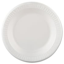Dart Quiet Classic Laminated Foam Dinnerware, Plate, 10.25" dia, White, 125/Pack, 4 Packs/Carton