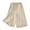 Khaki, variant on Staron Women's Casual Loose Wide Leg Pants with Pockets Elastic Waist Comfy Relaxed Home Lounge Wear Capri Pants, Black XL