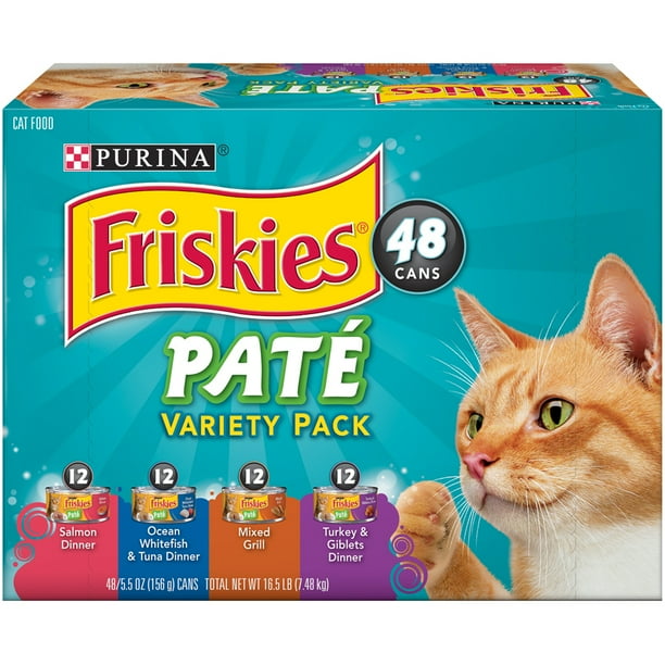 Purina Friskies Classic Pate Adult Wet Cat Food Variety Pack (48) 5.5 oz. Cans