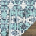 thumbnail image 6 of SAFAVIEH Montauk Jefferson Geometric Quatrefoils Cotton Area Rug, Turquoise/Multi, 9' x 12', 6 of 7