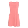 thumbnail image 6 of OSOLU Solid Color Women Pleated Front Tank Dresses Fashion Casual Sleeveless Pockets Dress Classic Sundress Flowy Vacation Dress, 6 of 6