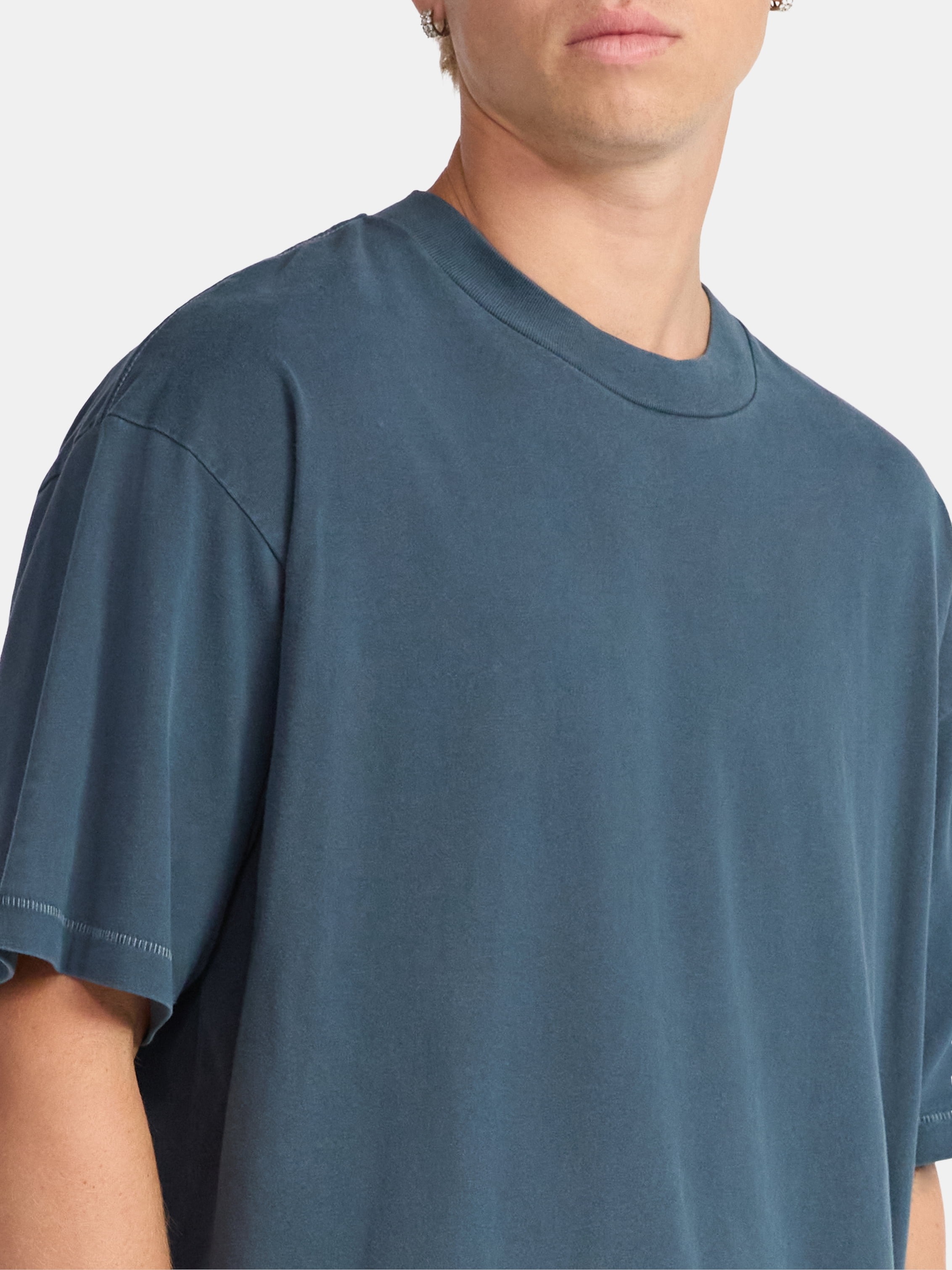 No Boundaries Cotton Oversized Cropped Tee with Short Sleeves, Men's and Big Men's XS-5XL