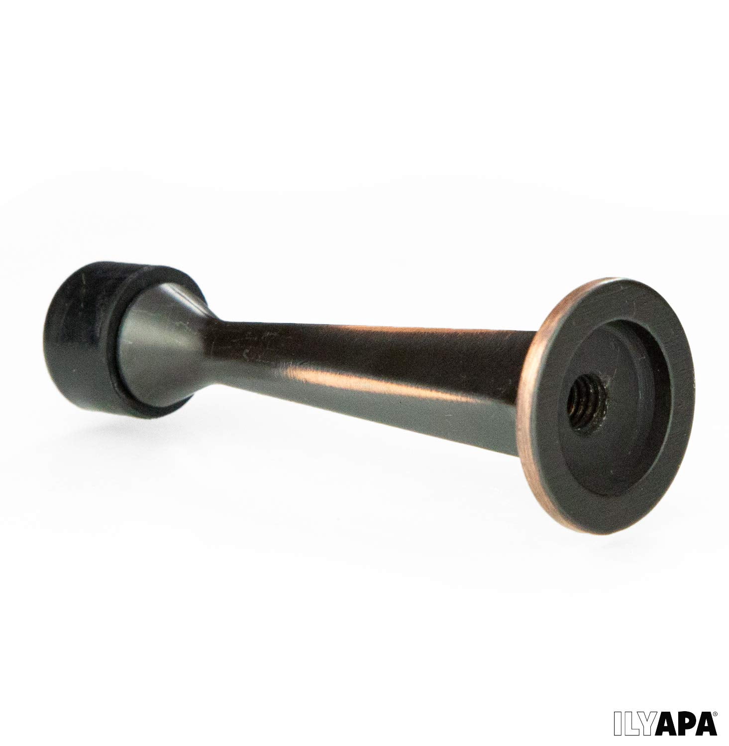 10 Pack of Door Stops Oil Rubbed Bronze - 3 1/4 Inch Heavy Duty Door Stop with Rubber Bumper