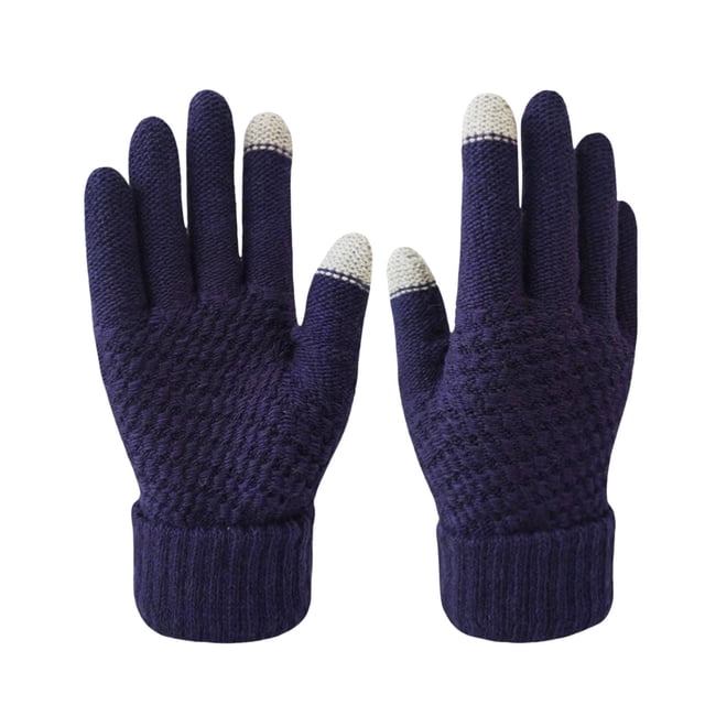 Guantes de punto para mujer, guantes de invierno para pantalla táctil, impermeables, resistentes al viento, deportivos, suaves y cálidos, guantes térmicos lisos, mitones transpirables para exteriores,