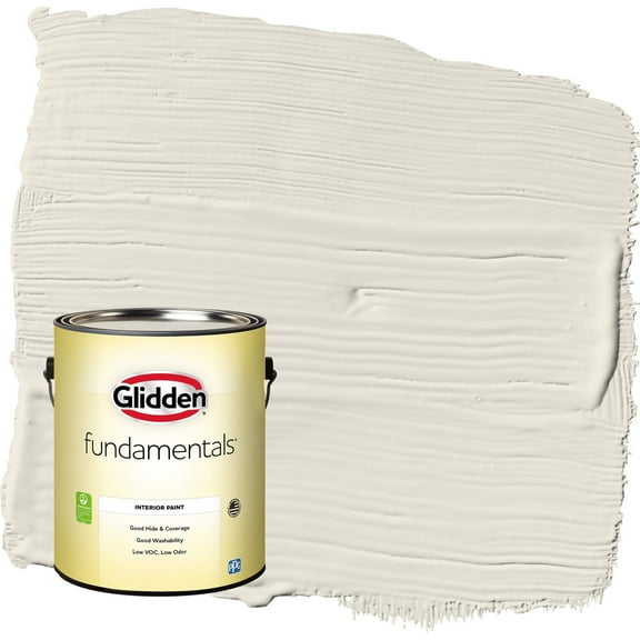 Glidden Fundamentals Hourglass / Off-White Semi-Gloss Interior Paint, 1 Gallon