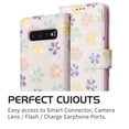 thumbnail image 5 of Allytech Compatible with Samsung Galaxy S10 Wallet Case for Women, Premium PU Leather Flip Cover with Card Holder and Kickstand Protective Phone Case for Samsung Galaxy S10, Little Flowers, 5 of 6