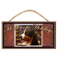thumbnail image 2 of Bernese Mountain Dog v2 Home for the Holidays "Paws on the Windowsill" Dog Sign Plaque featuring the art of Scott Rogers, 2 of 3