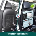 thumbnail image 6 of Iauyy 2-in-1 Car Kick Mats Back Seat Protector, 6 Large Storage Pockets , Universal Car Seat Back Protectors Kick for SUV & Sedan 25x18in,Ripples on The Water, 6 of 6