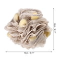 thumbnail image 3 of Unique Bargains 1 Pc Bath Shower Loofah Sponge Body Puffs for Shower 5.91"x4.72" Khaki, 3 of 6