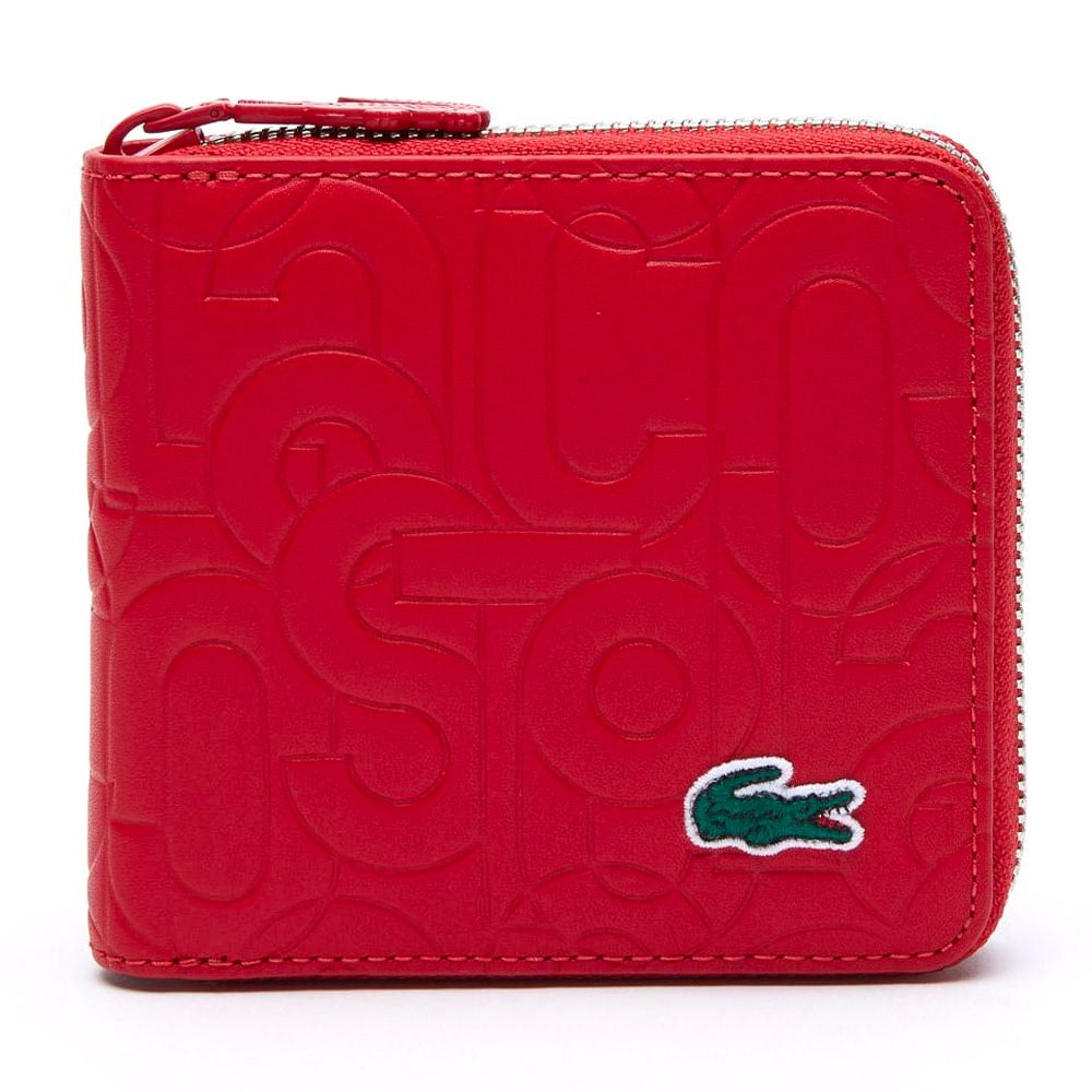 Cartera Lacoste Zip Allover Embossed MOD NF3684HZ Rouge Cow Leather Lacoste NF3684PO Bodega Aurrera en linea