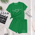 thumbnail image 5 of CYRBOKO Girls Outfit Sets, Elastic Waist Casual St.Patrick's Day Short Sleeve Two-piece Sets Green Size 8 T, 5 of 6