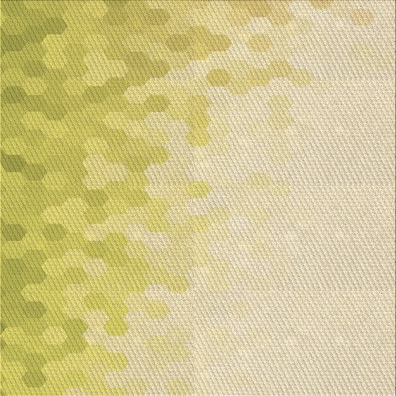 Ahgly Company Machine Washable Indoor Square Transitional Metallic Gold Area Rugs, 4' Square