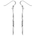 thumbnail image 3 of Jewelry Trends Sterling Silver Contemporary Geometric Ribbon Dangle Earrings, 3 of 4